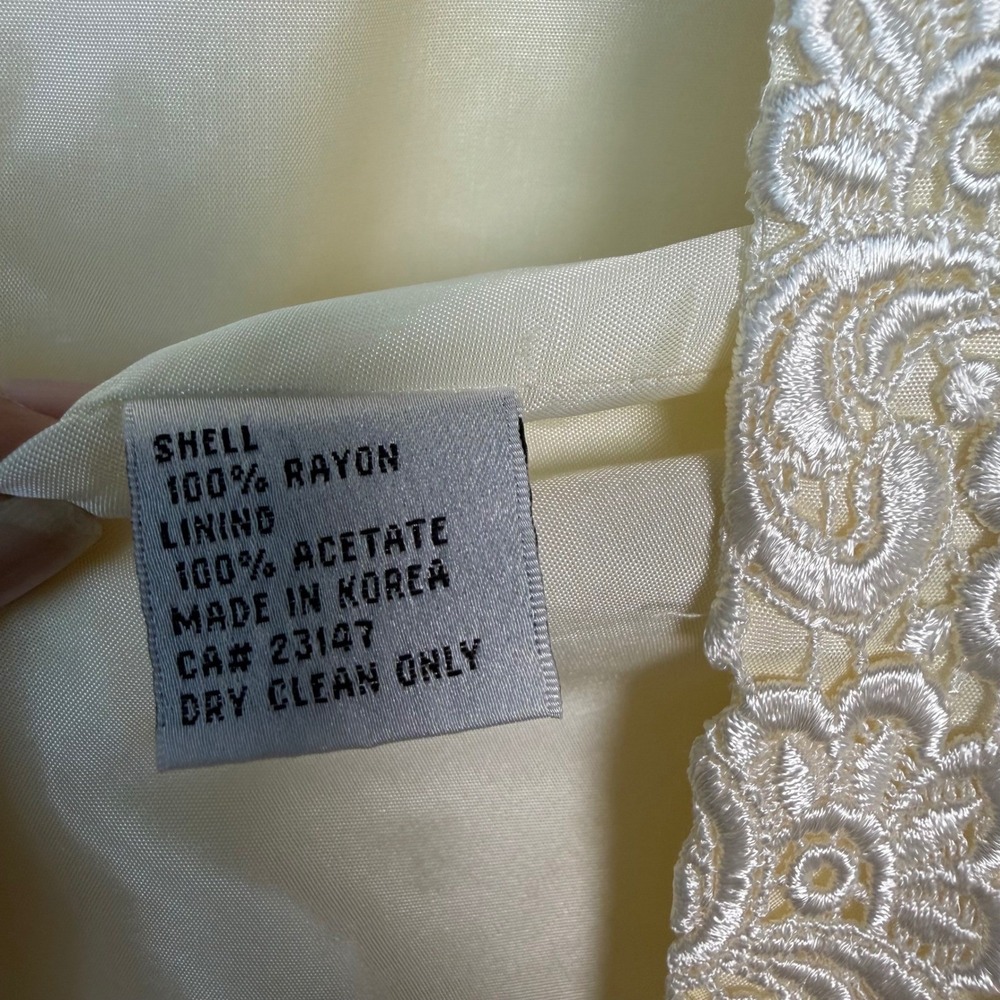 Vintage Talbots Floral Lace Jacket Ivory Cream Size 6 Fairy Ethereal Romantic - Picture 10 of 12